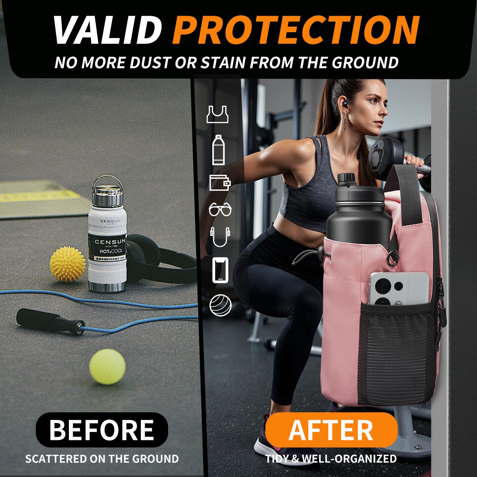 WOOJACK Magnetic Gym Bag for W - огляд і ціна Rugged Sport Strap