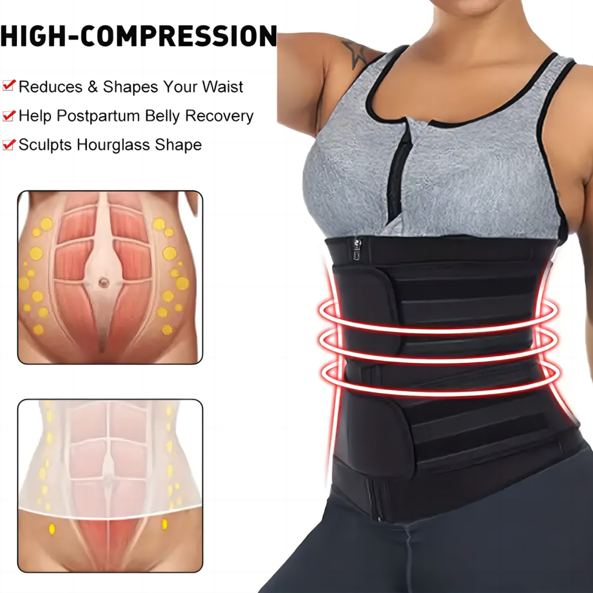 Women Waist Trainer Belt Doubl - огляд і ціна Rugged Sport Strap