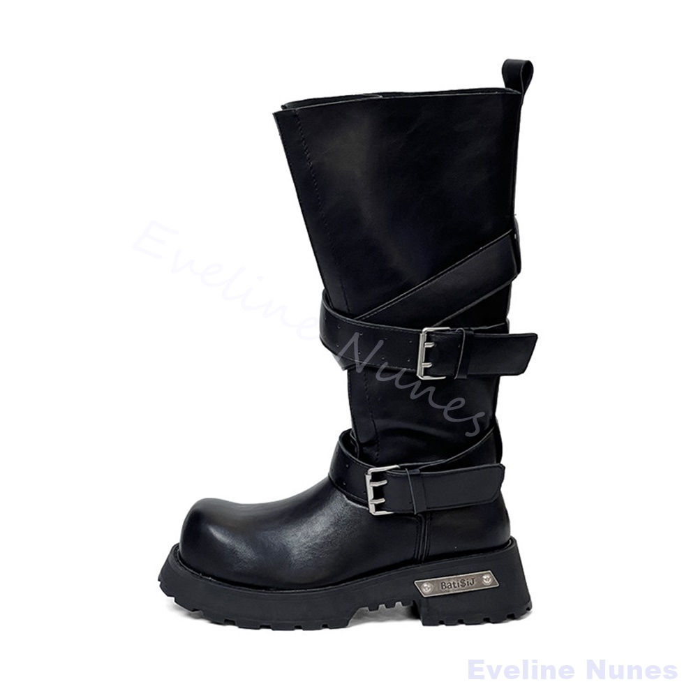 Wide-legged Belt Buckle Thick- - огляд і ціна Leather Classic Strap