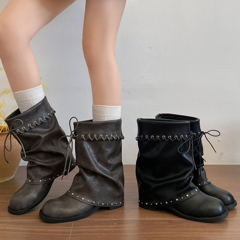 Women Slouchy Mid Calf Boots R - огляд і ціна Leather Classic Strap
