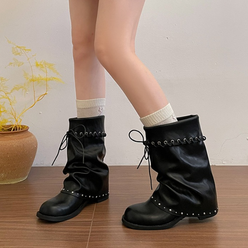 Women Slouchy Mid Calf Boots R - огляд і ціна Leather Classic Strap
